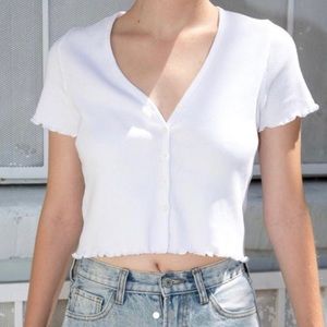 Brandy Melville Paige ruffle top